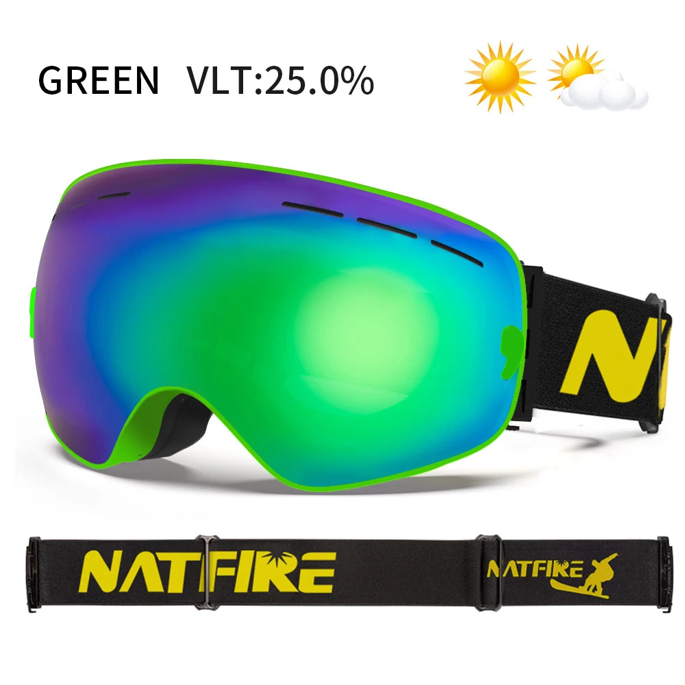 Ski Goggles Anti-fog Double Layers UV400 Big Ski Glasses Skiing Mask Snowboard Men Women Snow Goggles