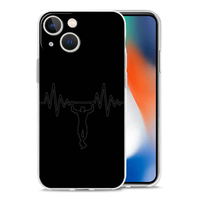 Gym Fitness Bodybuilding Phone Case For iPhone 11 Cases iPhone 15 12 13 14 16 Pro Max X XR XS 14 15 Plus 16Pro iPhone16 Cover
