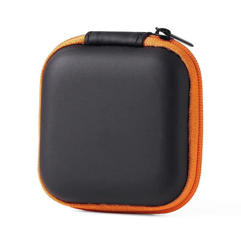 Portable Shockproof Headphone Case Earphone Bag Headset Storage Bag Hard Shell Earphone Accessories Memory Card USB Cable