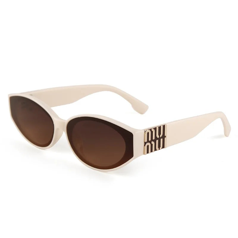 Glamour Fashion Women Sunglasses Luxury Oval Designer Men Glasses Trend Classic Brand Unisex Shades UV400