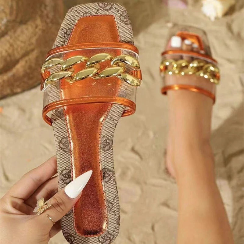 Women Slippers  Summer Flat Luxury Sandals Outdoor Beach Shoes Trend Brand Designer Women Slippers Big Size Slides Women