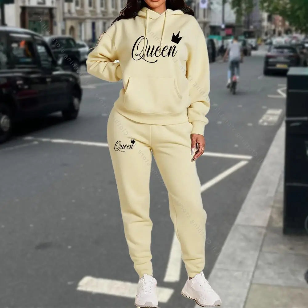 TrackSuit Women Clothing Autumn Winter Hoodies Pants Fashion High Quality Aesthetic Luxury Brand Streetwear Pants Sets for Women