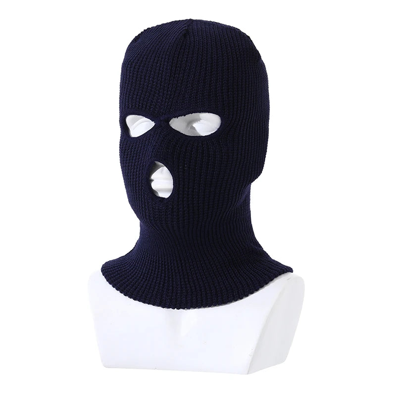 Ski Mask 3 Hole Knitted Hat Balaclava for Women Men Outdoor Cycling Beanies Halloween Party