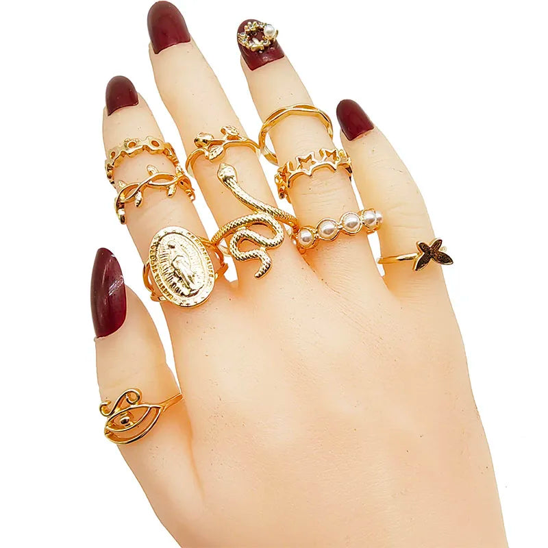 30pc/Lot Gold/Silver Color Finger Rings For Girls