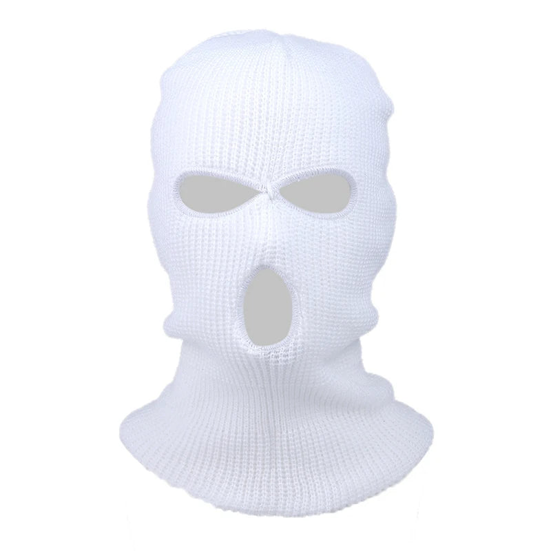 New Fashion 3-Hole Knitted Full Face Cover Ski Mask, Winter Balaclava Warm Knit Full Face Mask for Outdoor Sports