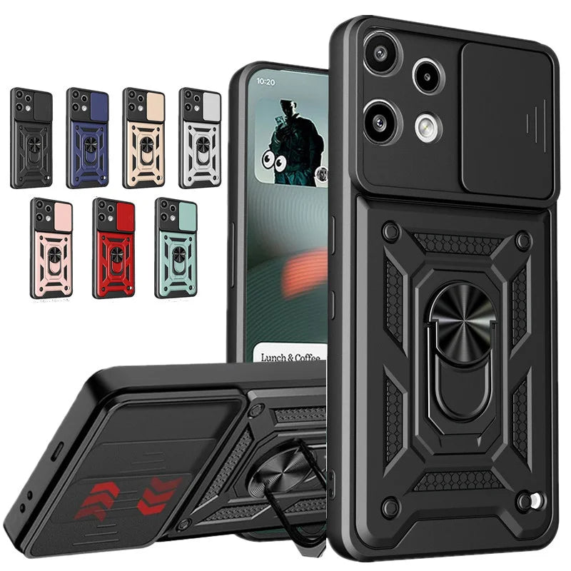 Kickstand Armor Phone Case For Nothing Phone 3a Lite Cover Lens Protection With Ring Magnetic Holder Coque Fundas