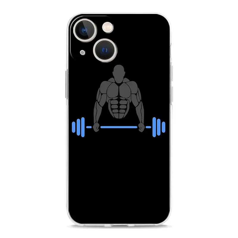 Gym Fitness Bodybuilding Phone Case For iPhone 11 Cases iPhone 15 12 13 14 16 Pro Max X XR XS 14 15 Plus 16Pro iPhone16 Cover