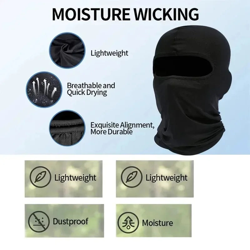 1/2pcs Ski Mask for Men Full Face Mask Balaclava Black Ski Masks Covering Neck Gaiter