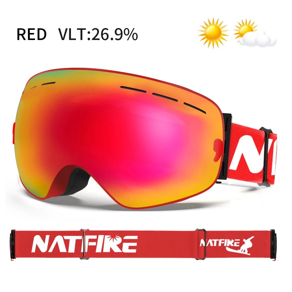 Ski Goggles Anti-fog Double Layers UV400 Big Ski Glasses Skiing Mask Snowboard Men Women Snow Goggles