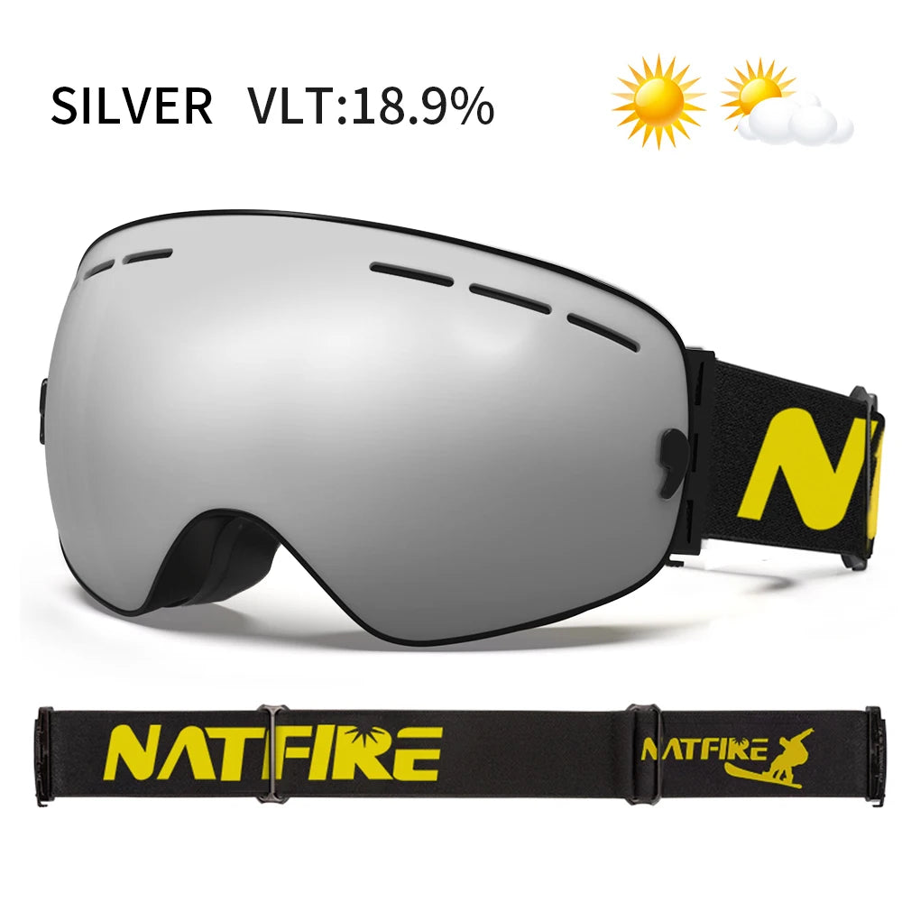 Ski Goggles Anti-fog Double Layers UV400 Big Ski Glasses Skiing Mask Snowboard Men Women Snow Goggles