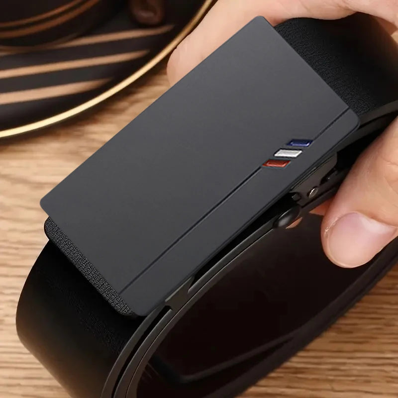 Stylish Men's PU Leather Belt - Fashion Belts for Daily Life, Leisure, Party, Festival, Work, and Business Automatic Buckle