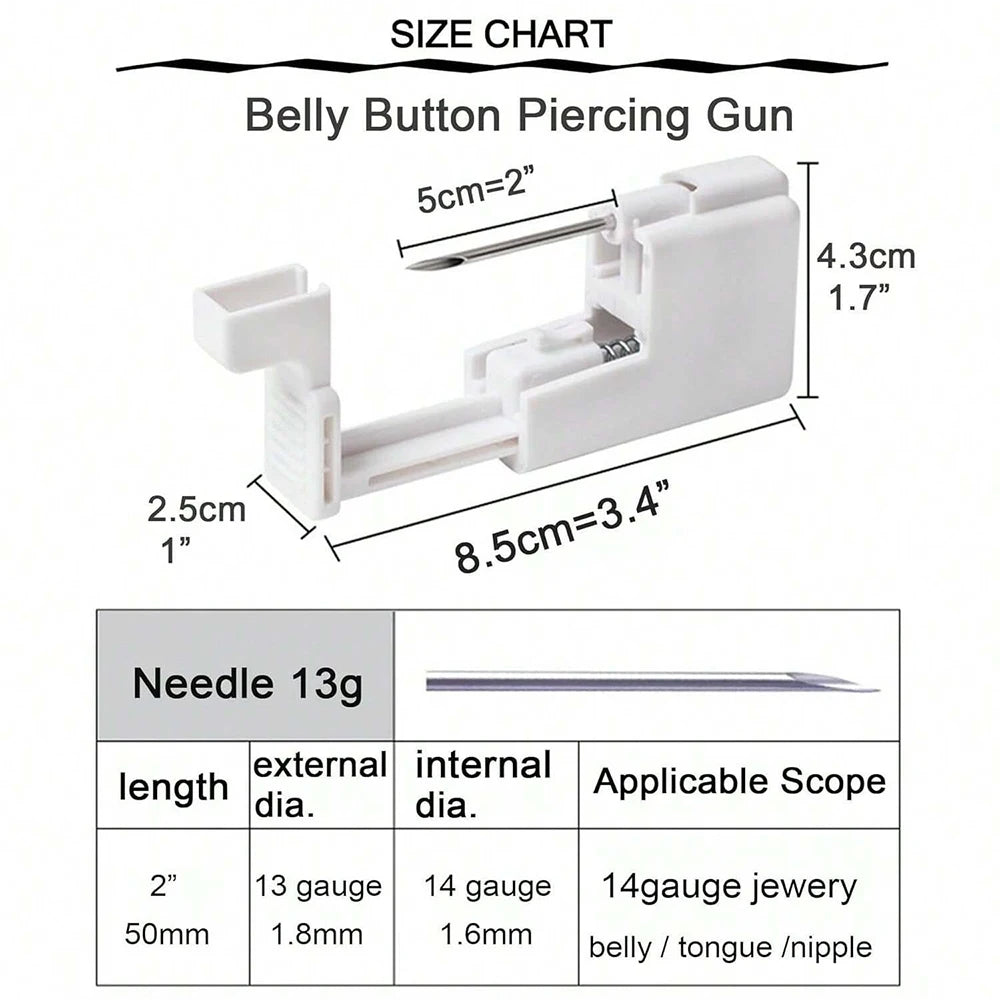 Belly Button Piercing Kit Gun